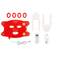 GLOW rood licht therapie masker met complete inhoud van de verpakking