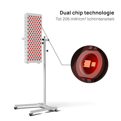 Nahaufnahme einer Dual-Chip-LED der Liroma Advanced Gen5 Rotlichtlampe