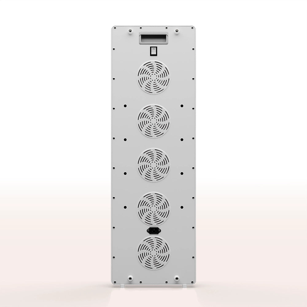 Achterzijde van de Liroma PrimeForce Elite rood licht therapie lamp