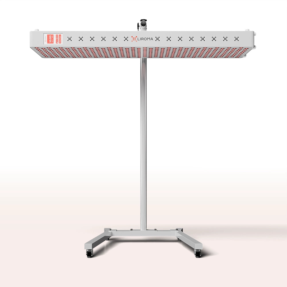Liroma PrimeForce Elite rood licht lamp op handmatige vloerstandaard