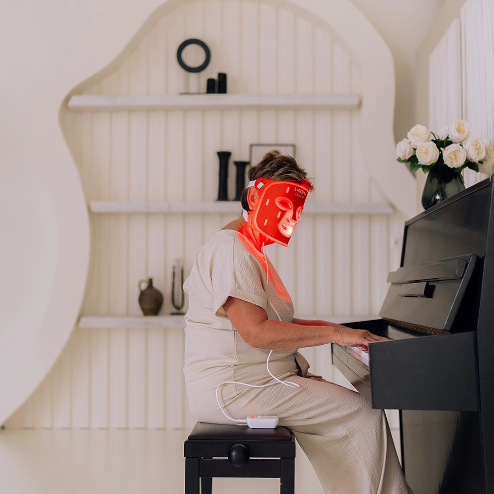 GLOW® LED Gesichtsmaske – Rotlicht & Nahinfrarot Lichttherapie